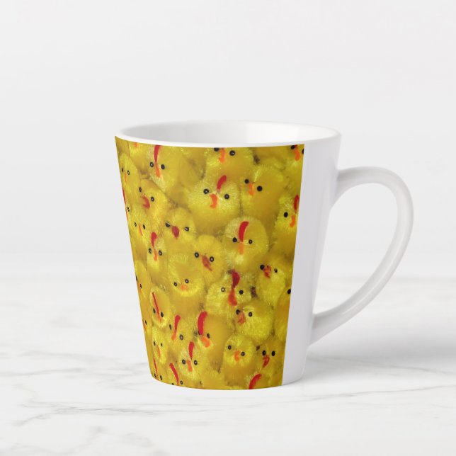 Bébé Jaune mignon Poussins Latte Mug (Droite)