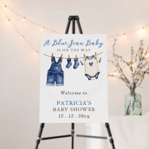 Bébé Jean Bleu Est En Route Fête Prénatale Pour Ga