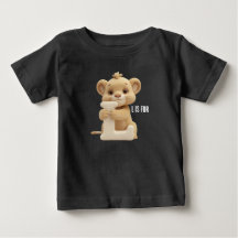 Joli T-Shirt Lettre L Lion pour Enfants | Alphabet