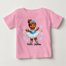 Joli T-Shirt pour fille en pain d'épices ballerine