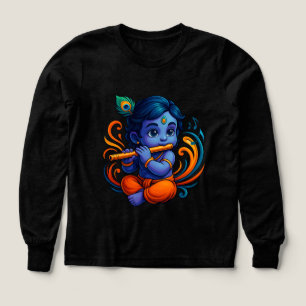 Bébé Krishna avec Flûte - Vibes de paix 3D dynam