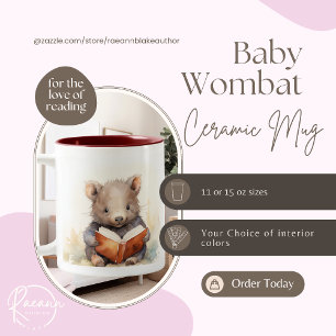 Bébé Lecteur Wombat Mug en céramique