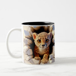 Bébé mignon 3D Cheetah Hot Coca Café Animaux Mug