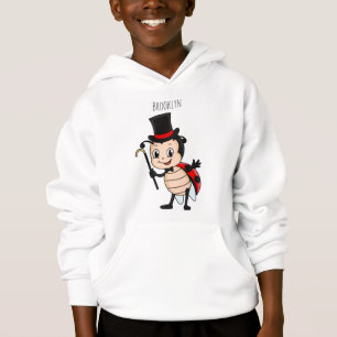 Bébé mignon avec chapeau et dessin animé de cravat