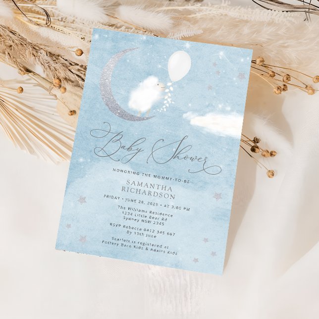 Bébé mignon Baby shower à ballon Invitation (Créateur téléchargé)