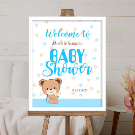 Bébé mignon Baby shower Affiche de bienvenue - Gar