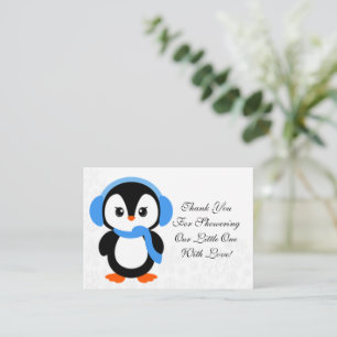 Bébé mignon Carte de remerciements pingouin