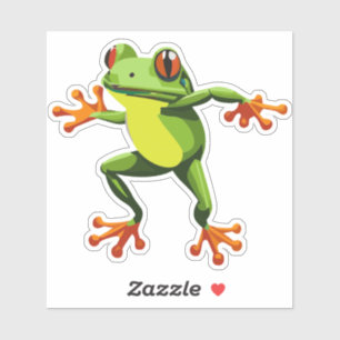 Bébé mignon Dancing Arbre Frog Sticker