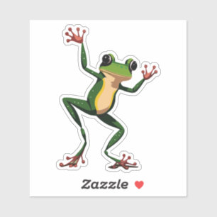 Bébé mignon Dancing Arbre Frog Sticker