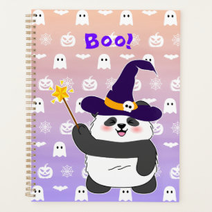 Bébé mignon de Halloween Panda sorcière magique