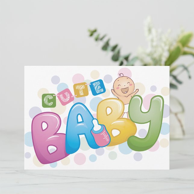 Bébé mignon Invitations (Créateur téléchargé)