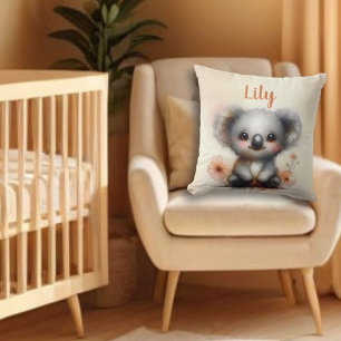 Bébé mignon Koala Nom personnalisé Oreiller