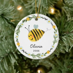 Bébé mignon ornement d'abeille   Cadeau Baby showe