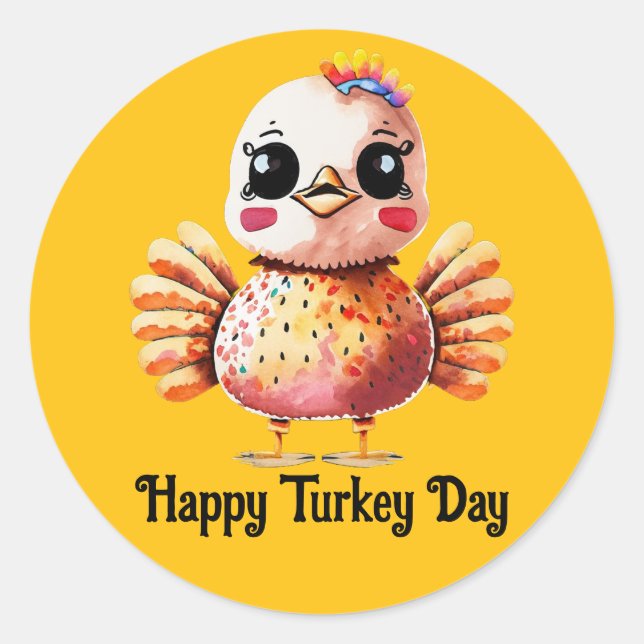 Bébé mignon Sticker Turquie (Devant)