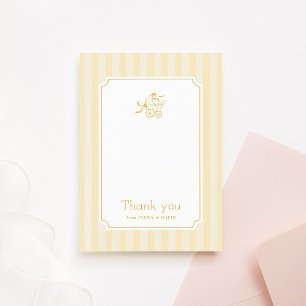 Bébé mignonne Carte de remerciements de poussette