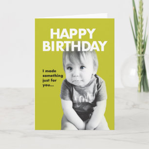 Bébé mignonne, drôle carte d'anniversaire