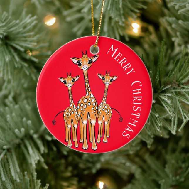 Bébé mignonne Giraffe, animaux de safari Ornement  (Arbre)