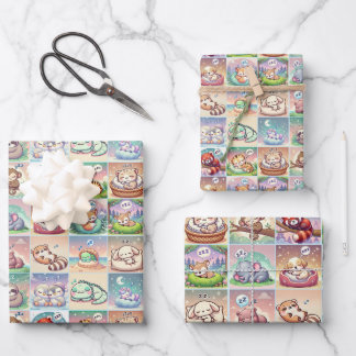 Bébé mou Animaux - Papier à Baby shower