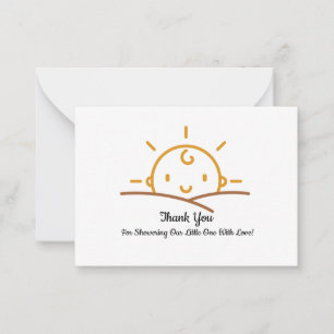 Bébé mou Carte de remerciements du lever du soleil