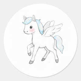 Bébé mou Pegasus Aquarelle Imprimer Sticker