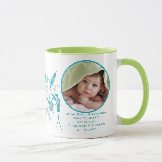 Bébé Mug avec bébé Photo Statistiques de naissance (Droite)