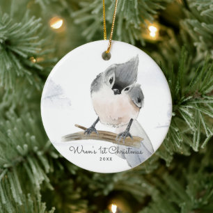 Bébé Oiseau Ornement de Noël Personnalisé