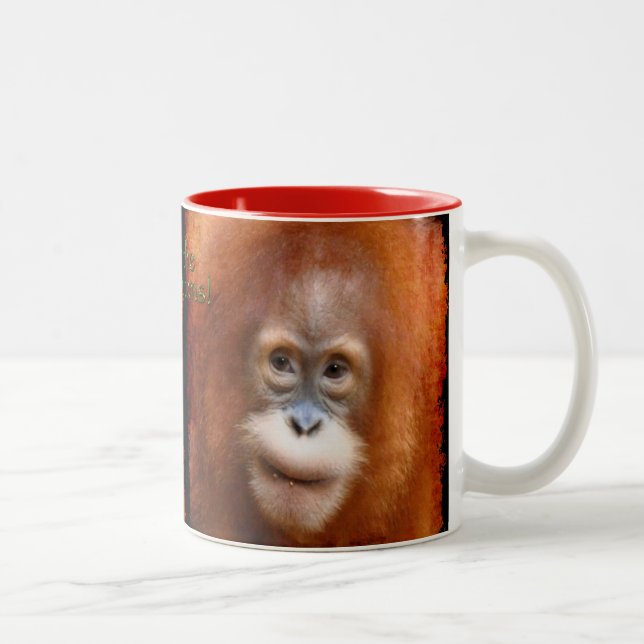 Bébé Orangoutan Photo Café Mug (Droit)