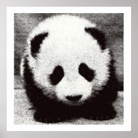 Bébé Panda Artwork Affiches