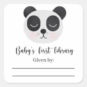 Bébé Panda - Étiquette de livre pour Baby Shower