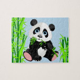 Bébé Panda Ours Jeu Puzzle