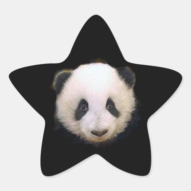 Bébé Panda Star Sticker (Devant)
