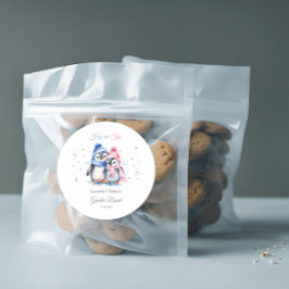 Bébé Penguin Genre Révélation Merci Favor Sticker