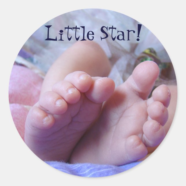 Bébé Pieds autocollants Nouveau bébé Petite étoile (Devant)
