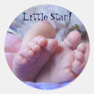 Bébé Pieds autocollants Nouveau bébé Petite étoile