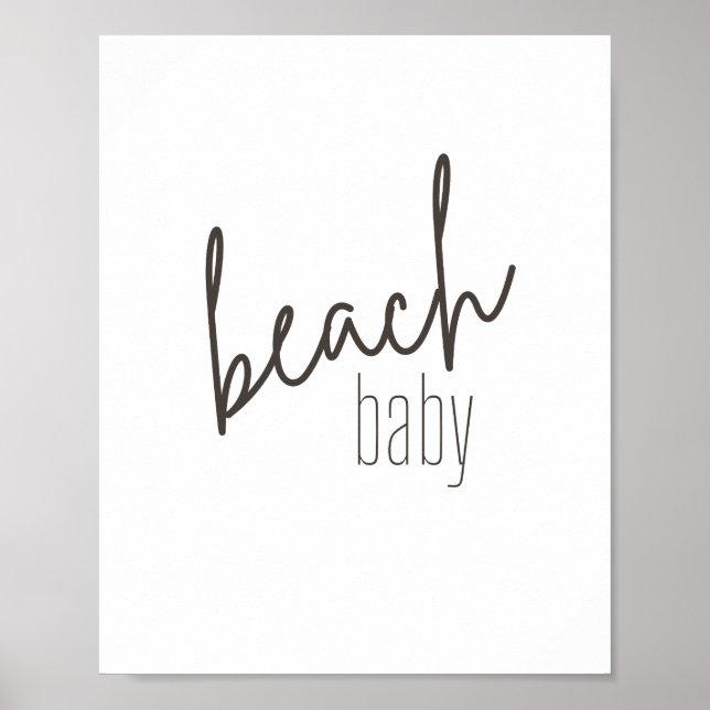 bébé plage. Affiche & Imprimés (Devant)