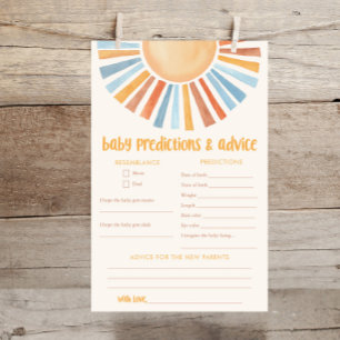 Bébé prédictions carte conseil soleil briller boho