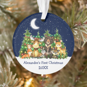 Bébé Première forêt de Noël Animaux Lumières