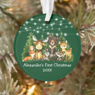 Bébé Première forêt de Noël Animaux Lumières