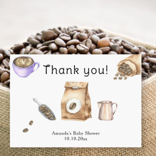 Bébé prépare du café Merci