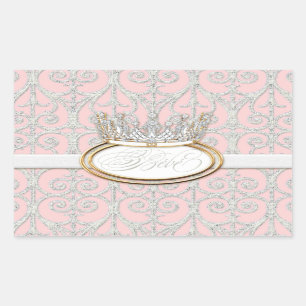 Bébé Princess Crown, Sticker Baby shower fille