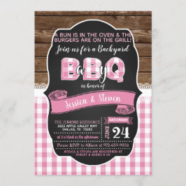 Bébé Q Baby shower Invitation pour fille - rose