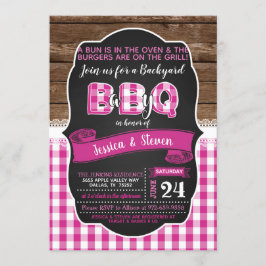 Bébé Q Baby shower Invitation pour fille - Rose fo
