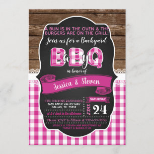 Bébé Q Baby shower Invitation pour fille - Rose fo