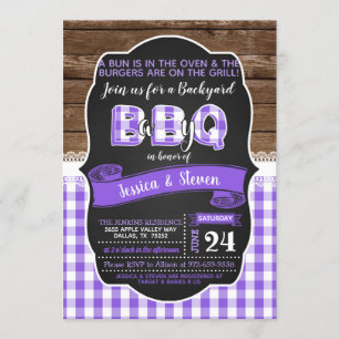Bébé Q Baby shower Invitation pour fille - Violet