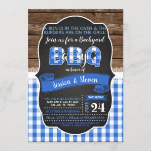 Bébé Q Baby shower Invitation pour garçon - Bleu