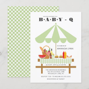 Bébé Q Baby shower neutre Invitation