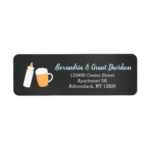 Bébé Q Bière et bouteille Étiquettes de adresse pe