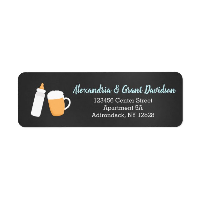 Bébé Q Bière et bouteille Étiquettes de adresse pe (Devant)