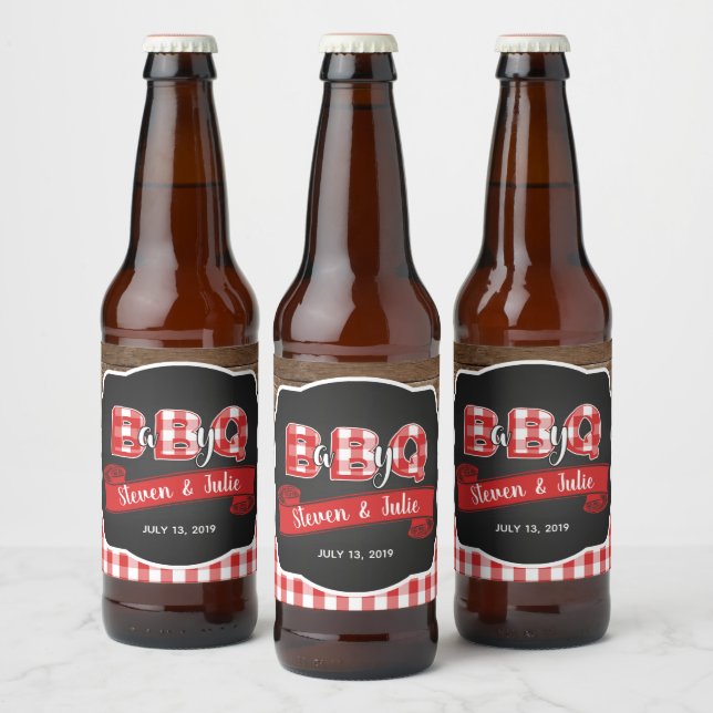 Bébé Q Étiquette bouteille de bière - Rouge (Bouteilles)