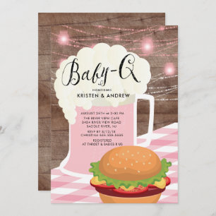 BÉBÉ - Q Filles Baby shower Invitation